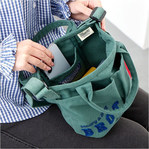 SNOOPY �X�k�[�s�[ ROOTOTE ���[�g�[�g 8503 �ʔ� �V�����_�[�o�b�O �g�[�g�o�b�O 2way �΂߂����o�b�O ������ �ʋ� �ʊw ���s babyroo �x�r�[���[ �R�b�g�� �h�J ��_5