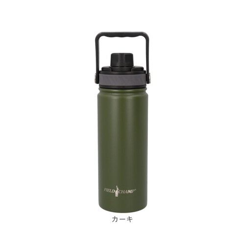 カーキ ステンレスボトル 500ml 通販 フィールドチャンプ fieldchamp スポーツ 水筒 保冷 マイボトル ダイレクトボトル マグボトル 直飲み ワンタッチ スポーツボトル ハンドル付き _9
