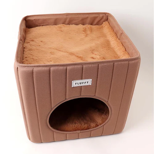 FLUFFY/vanilla ペットハウス 犬 猫 通販 ペット ハウス ペットベッド クッションマット 猫ハウス ネコハウス キャットハウス 小型犬 室内 ふわふわ NATURAL design ナ_7