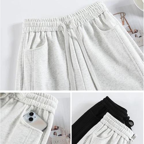 グレー×ロング Sサイズ スウェットパンツ レディース 通販 スウェット ボトムス おしゃれ オシャレ パンツ ゆったり ストレートパンツ ワイドパンツ 部屋着 ルームウェア ハイウエスト きれいめ _9