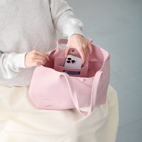 milktea ROOTOTE サンリオ ルートート 8473 通販 トートバッグ トートバック 肩掛けバッグ ニットバッグ 小さめ 洗える 洗濯機 自立 通勤 通学 キラキラ ラメ DELI デリ _8