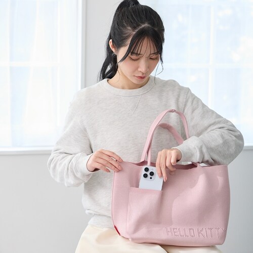 milktea ROOTOTE サンリオ ルートート 8473 通販 トートバッグ トートバック 肩掛けバッグ ニットバッグ 小さめ 洗える 洗濯機 自立 通勤 通学 キラキラ ラメ DELI デリ _9