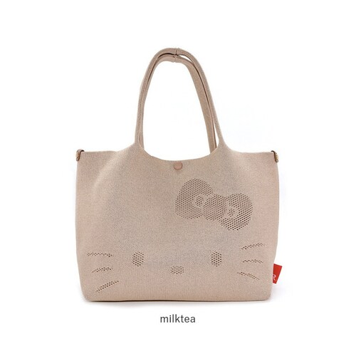 milktea ROOTOTE サンリオ ルートート 8473 通販 トートバッグ トートバック 肩掛けバッグ ニットバッグ 小さめ 洗える 洗濯機 自立 通勤 通学 キラキラ ラメ DELI デリ _16