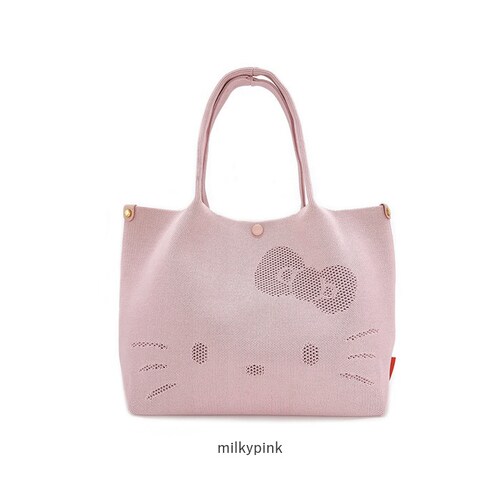 milktea ROOTOTE サンリオ ルートート 8473 通販 トートバッグ トートバック 肩掛けバッグ ニットバッグ 小さめ 洗える 洗濯機 自立 通勤 通学 キラキラ ラメ DELI デリ _17