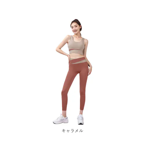 パープル Lサイズ ヨガウェア 上下セット 通販 レディース スポーツブラ ヨガパンツ スポーツブラ付き 伸縮性 吸汗 速乾 大きいサイズ スポーツウェア 上下 セット フィットネスウェア ヨガ ジム_15