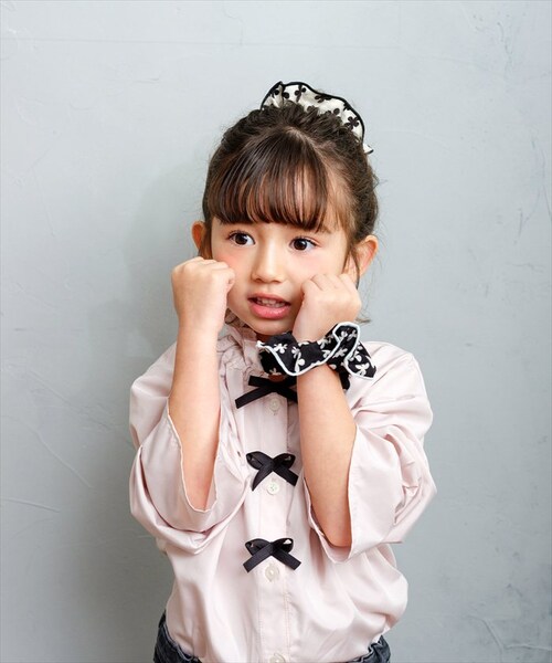 ブラック Rora シュシュ キッズ 通販 ローラ ドナ 髪飾り お団子 ヘアゴム ポニーテール 女の子 子供 子ども こども フォーマル 大人っぽい 上品 入園式 卒園式 入学式 卒業式 ピアノ発表_6