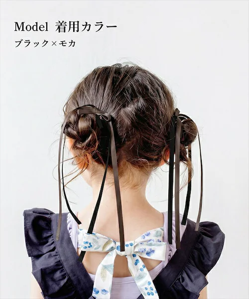 アイボリーxベージュ Rora ヘアクリップ 通販 ローラ ひらり ロングリボン ヘア クリップ ヘアピン 髪飾り 髪留め キッズ 女の子 子供 子ども こども おしゃれ かわいい 可愛い 結婚式 ピ_4
