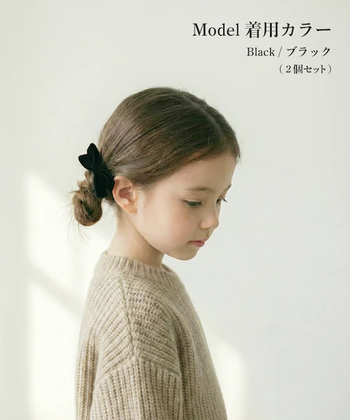 ブラウン Rora ヘアクリップ キッズ 2個セット 通販 ヘアークリップ 髪どめ 髪留め ヘアアクセサリー 髪飾り ローラ ルル ベルベット リボン 子供 女の子 大人っぽい 卒園式 入学式 結婚式_2