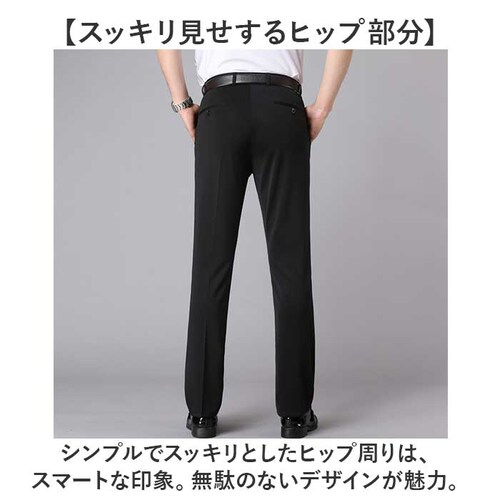 グレー 34(90cm) スラックス パンツ メンズ 通販 ビジネスパンツ ズボン ストレッチ ボトムス ウォッシャブル 洗える ストレッチパンツ スリムパンツ ビジネス 通勤 オシャレ 春 夏 秋 _5