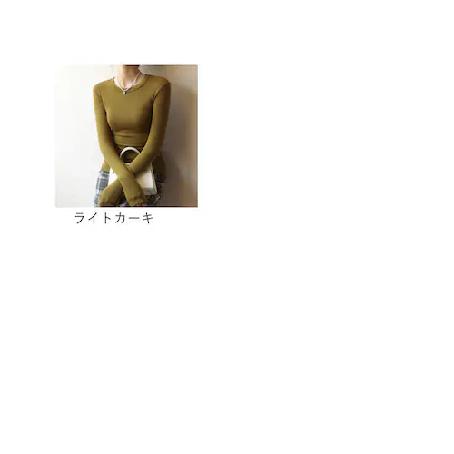 ライトカーキ Lサイズ Tシャツ 長袖 レディース 通販 tシャツ 長袖tシャツ カットソー ロンT トップス きれいめ クルーネック 袖長め ロングスリーブ 無地 シンプル 薄手 インナー 重ね着 _19