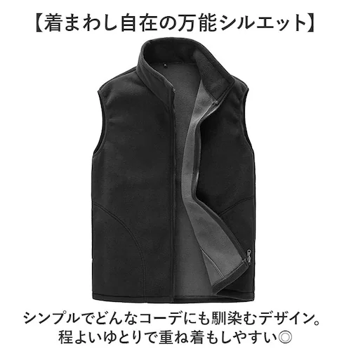 ウィメンズ×レッド M フリースベスト メンズ レディース 通販 フリース ベスト 防寒ベスト アウター 羽織りもの トップス 重ね着 レイヤード 前開きベスト おしゃれ オシャレ ノースリーブ チョ_6