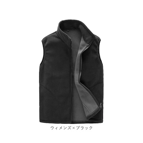 ウィメンズ×レッド M フリースベスト メンズ レディース 通販 フリース ベスト 防寒ベスト アウター 羽織りもの トップス 重ね着 レイヤード 前開きベスト おしゃれ オシャレ ノースリーブ チョ_15