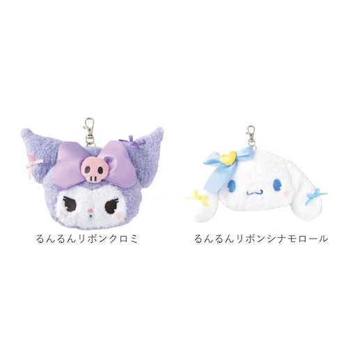 るんるんリボンマイメロディ キャラクター パスケース リール付き 可愛い 通販 ぬいぐるみパスケース 定期入れ リールパスケース リール付きパスケース カードケース リール付ストラップ IDケース リ_9