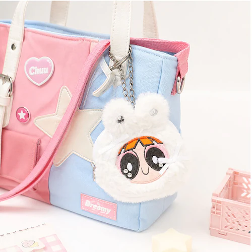 BL/�u���b�T�� �p���[�p�t�K�[���Y �L�[�z���_�[ �ʔ� The Powerpuff Girls �O�b�Y �p���p�t�O�b�Y FLAPPER �����݂݃|�[�` �R�C������ �������� �L�[�`���[�� �o�b�O�`��_7