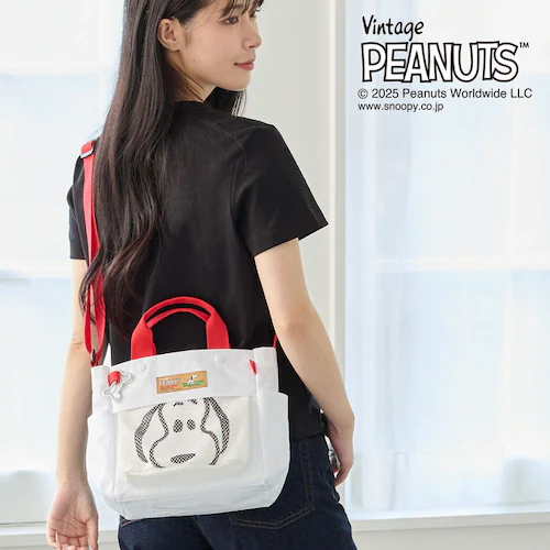 WHITE ���[�g�[�g �X�k�[�s�[ ROOTOTE 8508 �ʔ� �g�[�g�o�b�O �V�����_�[�o�b�O 2way �΂߂����o�b�O ���U���o�b�O �y�b�g ������� �y�� �y�� SNOOPY PEANUTS _12