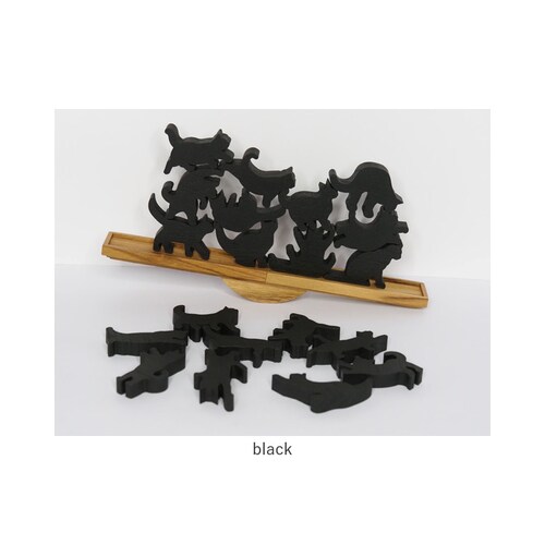 natural キャットスタックタワー 20pcs set 通販 バランス 積み木 オブジェ バランスゲーム 北欧モダン 木製つみき ネコグッズ インテリア雑貨 猫グッズ ねこ 天然木無垢 玄関 飾り_9