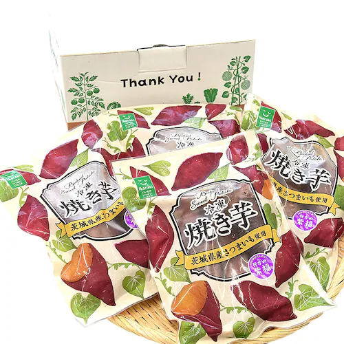 茨城県 JAなめがたしおさい 冷凍焼き芋 行方の紫福(なめがたのしふく) 送料無料 さつまいも やきいも ※クール冷凍便_1