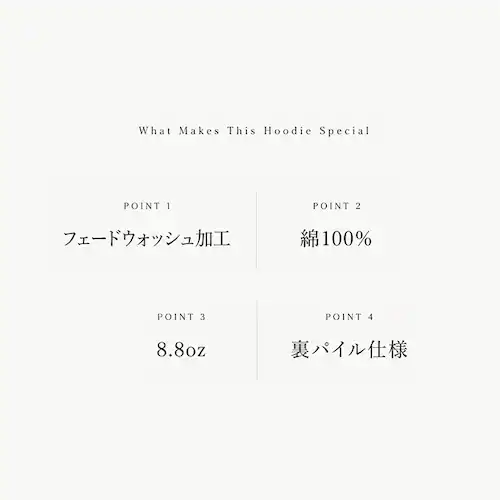 960.フェードグレー XLサイズ ユナイテッドアスレ パーカー 通販 メンズプルオーバー レディースパーカー ヴィンテージ風 フェードウォッシュ 裏パイル仕様 コットン100 8.8オンス ボリュー_2