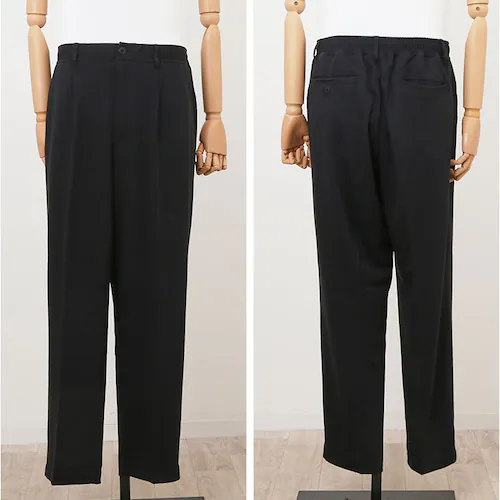 ワイドBLACK Mサイズ URBAN SQUARE パンツ 6530 通販 アーバンスクエア スラックス メンズ ズボン トラウザーパンツ ビジネスカジュアル オフィスカジュアル 春秋 通勤 軽い _7