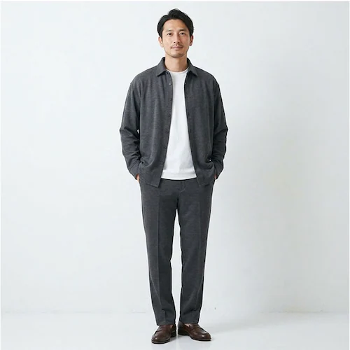 ワイドBLACK Mサイズ URBAN SQUARE パンツ 6530 通販 アーバンスクエア スラックス メンズ ズボン トラウザーパンツ ビジネスカジュアル オフィスカジュアル 春秋 通勤 軽い _8
