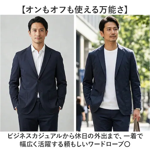 NAVY Mサイズ URBAN SQUARE ジャケット 66340 通販 アーバンスクエア テーラードジャケット テーラード メンズ ストレッチ 通勤 ビジネスカジュアル オフィスカジュアル 軽い _6