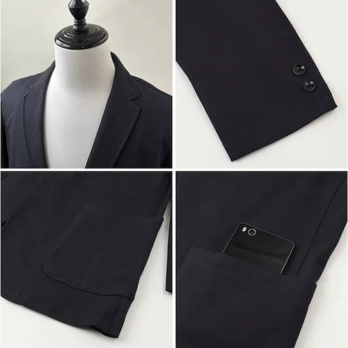 NAVY Mサイズ URBAN SQUARE ジャケット 66340 通販 アーバンスクエア テーラードジャケット テーラード メンズ ストレッチ 通勤 ビジネスカジュアル オフィスカジュアル 軽い _7