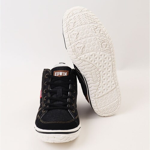 BLACK 24cm edwin スニーカー レディース 通販 レディーススニーカー 脱ぎ履きらくらく 軽量 ウォーキングシューズ 歩きやすい シューズ 靴 くつ クツ カジュアルシューズ おしゃれ _8