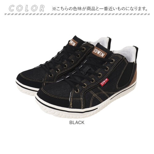 BLACK 24cm edwin スニーカー レディース 通販 レディーススニーカー 脱ぎ履きらくらく 軽量 ウォーキングシューズ 歩きやすい シューズ 靴 くつ クツ カジュアルシューズ おしゃれ _12