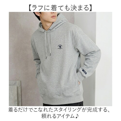 BLACK Lサイズ サンタバーバラ パーカー 65483 通販 フーディー プルオーバー メンズ トップス ブランド SANTA BARBARA POLO & RACQUET CLUB 無地 ワンポ_2