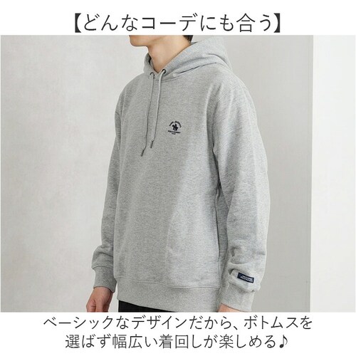 BLACK Lサイズ サンタバーバラ パーカー 65483 通販 フーディー プルオーバー メンズ トップス ブランド SANTA BARBARA POLO & RACQUET CLUB 無地 ワンポ_6