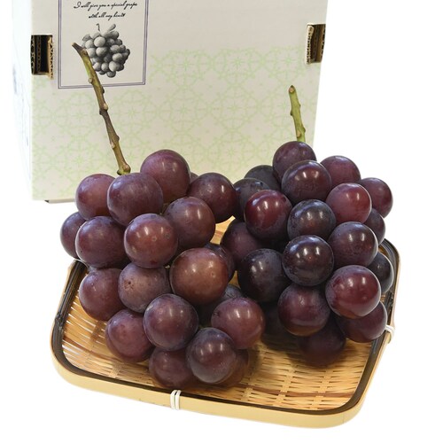 岡山県産 JA晴れの国岡山 自家用ニューピオーネ 良品 約1キロ(2房)送料無料 ぶどう 種なし黒ぶどう_1