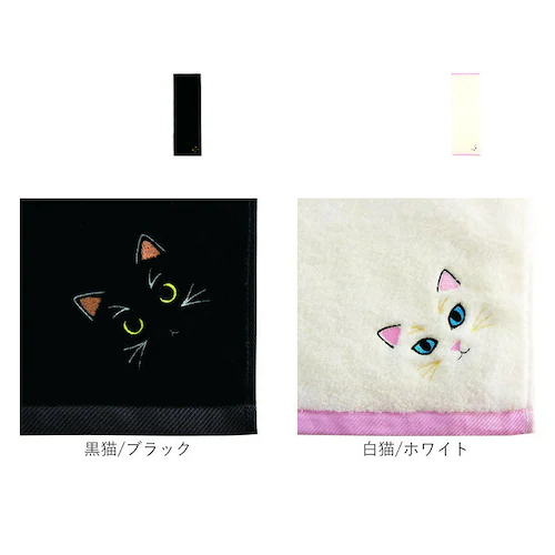 茶トラ/レッドタビー 今治フェイスタオル 通販 ロングフェイスタオル ミニバスタオル 猫グッズ かわいい猫柄タオル ギフト 綿100パーセント日本製 吸水性抜群高級感 ワンポイント刺繍 プチギフト_15