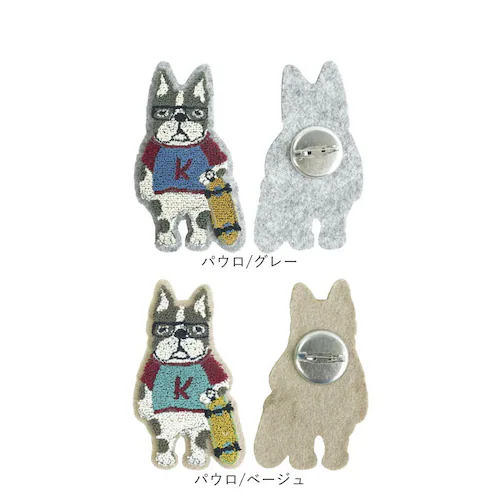 猫招き/ダークグレー ブローチ 刺繍 通販 立体刺繍 アクセサリー ファッション小物 ワンポイント 飾り レディース 女性 ギフト 贈り物 バッグチャーム 帽子 洋服 ストール キャラクター かわいい_16