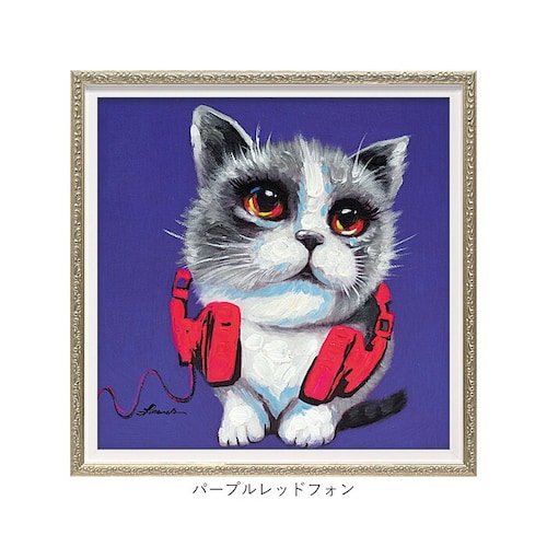 パープルレッドフォン オイル ペイント アート S 通販 アートパネル アートフレーム オイルペイントアート アートボード Sサイズ 壁掛け 壁飾り 絵画 油絵 額入り 額付き インテリア おしゃれ _10