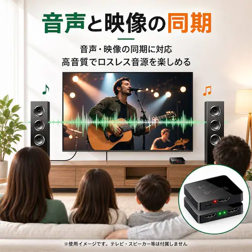 HDMI���z�� 1����2�o�� 4K�Ή� ����f��2��ʏo�� USB���d HDMI�X�v���b�^�[ �e���r ���j�^�[ ��c�p �u���b�N_6