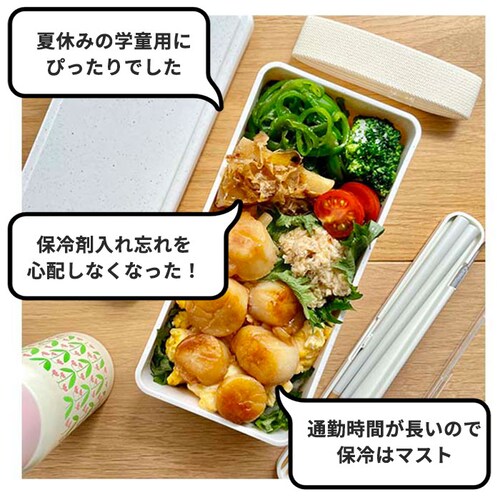 チョコレート 1段 弁当箱 500ml 保冷 通販 お弁当箱 ランチボックス 一段 1段 GEL-COOL ジェルクール square スクエア L 500 ジェラート plain プレーン お弁当 _13
