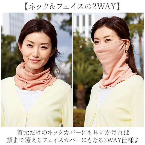 グレー フェイスカバー uvカット ネックカバー 通販 日本製 uvネックカバー 夏用 日よけ 日除け 日焼け対策 マスク 首元カバー 紫外線対策 レディース 女性 婦人 春夏 ミセス シニア ガーゼ_3