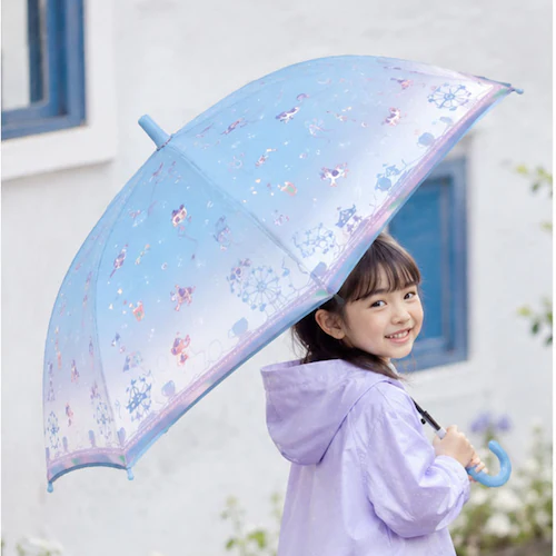 グラフィティ/ライム キッズ長傘女の子 通販 子供用ジャンプ傘 透明窓付き雨傘 小学生通学用傘 50センチこども傘 ワンタッチ長傘 安全丸型手元 ポリエステル軽量 メリーランド傘 パステルカラー傘_11