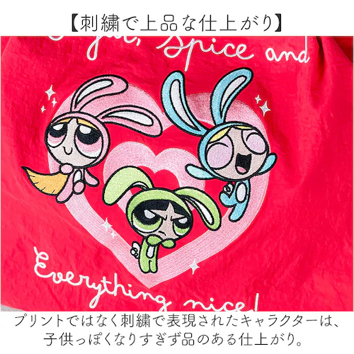 レッド パワーパフガールズ トートバッグ 通販 トート バッグ うさみみ FLAPPER カジュアル The Powerpuff Girls グッズ パワパフグッズ トートバック A4サイズ 通勤 通_3