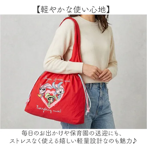 レッド パワーパフガールズ トートバッグ 通販 トート バッグ うさみみ FLAPPER カジュアル The Powerpuff Girls グッズ パワパフグッズ トートバック A4サイズ 通勤 通_6