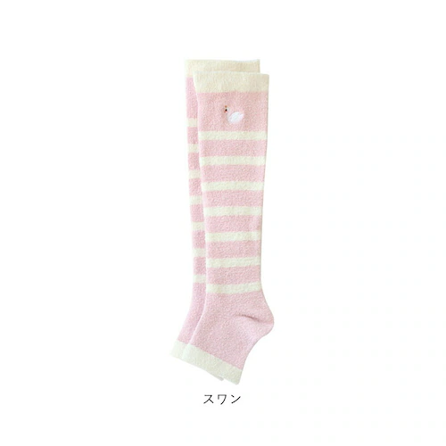 コジカ 着圧ソックス 通販 日本製 ルームソックス かわいい レディース ナイトソックス もこもこソックス おやすみソックス レッグウェア おやすみ靴下 動物 刺繍 ハイソックス 可愛い あったかグッ_16