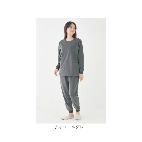 ラベンダー Lサイズ リカバリーウェア レディース 上下セット 通販 ルームウェア 長袖 リカバリーケア リカバリーウエア ベロアルームウェア ルームウエア パジャマ 室内着 婦人用 女性 おしゃれ _16