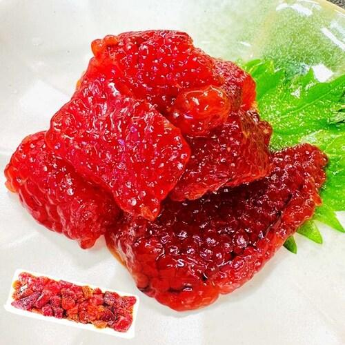 天然 紅鮭 塩筋子 500g 切子 アメリカ産 北海道加工 カット済 おにぎり 手巻き寿司 紅鮭卵 太宰めし 訳あり_1