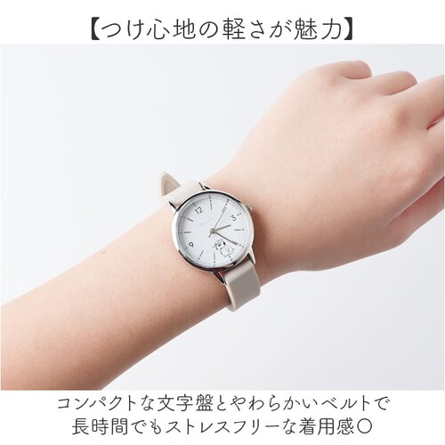 ベージュ スヌーピー 腕時計 PNT065 通販 field work リストウォッチ アナログ腕時計 シリコンウォッチ シリコンベルト 5気圧防水 かわいい おしゃれ シンプル キャラクター 通勤 _4