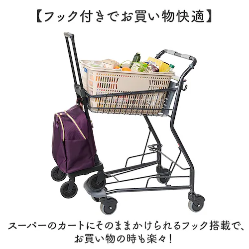 パープル レップ COCORO ショッピングカート 通販 コ・コロ 4輪ショッピングカート 4輪キャリーカート 4輪カート キャリーバッグ 買い物カート 四輪ショッピングカート お買い物カート 保冷 _3