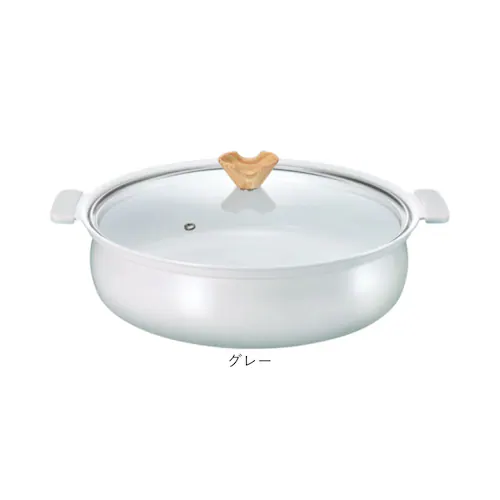 ピンク カクセー 鍋 コロント IH対応 軽量浅型卓上鍋 28cm 通販 卓上鍋 両手鍋 浅型鍋 IH対応鍋 coronto セラミックコーティング 軽量 軽い 28センチ 蓋付き おしゃれ かわいい_8