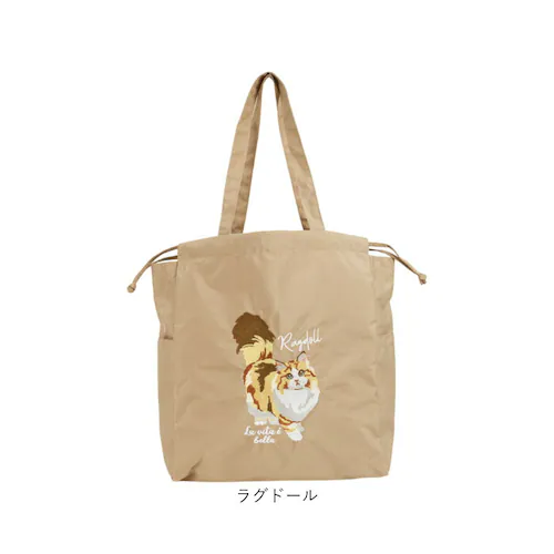 ハチワレ トートバッグ 刺繍 アニマル 通販 トートバック 巾着 手提げ トート マザーズバッグ マザーズバック アニマル刺繍 軽い 軽量 サブバッグ サブバック ししゅう かわいい 可愛い アニマル_11