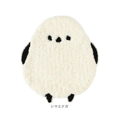 シマエナガ マット もこもこ 通販 アクセントラグ もこもこマット ふんわりマット アクセントマット ダイカットラグ フロアマット 玄関マット 室内 ベッドサイドマット 動物モチーフ アニマルデザイン_12
