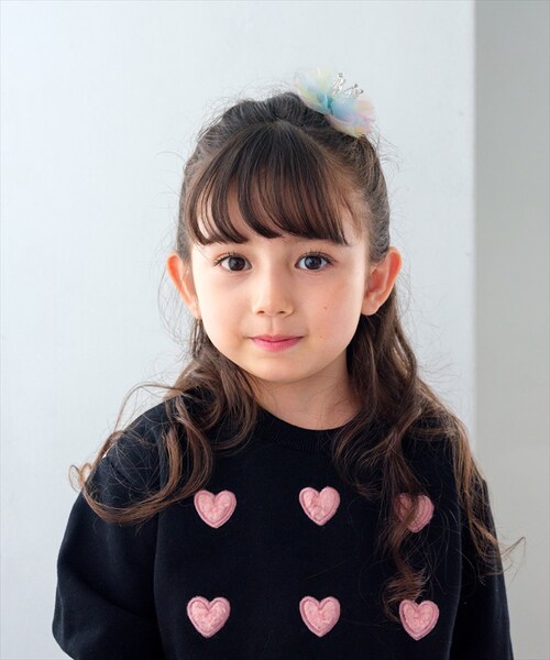 ブラック 130cm 子供服 女の子 トレーナー 通販 Rora ロマンティカ プルオーバー スウェット 長袖 ハート かわいい おしゃれ 可愛い オシャレ カジュアル 通学 通園 普段着 お出かけ _6