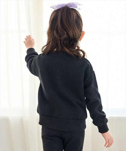 ブラック 130cm 子供服 女の子 トレーナー 通販 Rora ロマンティカ プルオーバー スウェット 長袖 ハート かわいい おしゃれ 可愛い オシャレ カジュアル 通学 通園 普段着 お出かけ _9